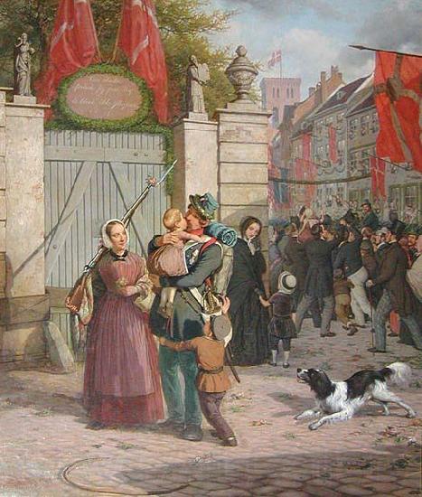 david monies Soldaternes indtog i Kobenhavn 1849 France oil painting art